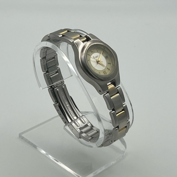 Luger Swiss Made Silver and Gold Ladies Watch Working - Picture 3 of 8